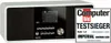 A white Imperial DABMAN i200 DAB radio with a black speaker grille and control panel, featuring a small screen and buttons. A 'Computer Bild Testsieger' award badge is overlaid on the right side. Náhľad obrázku produktu