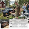 tectake® Holzkohlegrill 2in1 110 x 60 x 116 cm 2 Kammern Produktbild-Vorschau 2