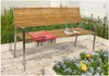 Gartenbank DENVER 3-Sitzer Gestell Edelstahl Sitz und Rücken aus Teak Produktbild-Vorschau