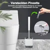 Toilettenbürste Silikon mit Behälter schnell trocknendem, Produktbild-Vorschau 4