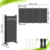 XMTECH Paravent Raumteiler 4-teilig 320x180 cm Dunkelgrau – Produktbild-Vorschau 2