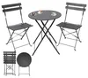 Albatros bistro set 3-dílný černý - bistro stůl se 2 Náhled obrázku produktu 1