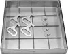 A stainless steel grate and some accessories inside a metal frame. Produktbild-Vorschau
