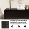 Komoda UnboxG, wysoki połysk, czarny, 160x35x76 cm, bez Podgląd zdjęcia produktu 6