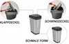 A collage showing different lid types and a narrow form of a trash can. Voir les images du produit