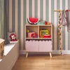 Libreria per bambini a 2 ripiani e 2 ante, Rosa Anteprima dell’immagine prodotto 6