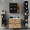Badmöbel-Set Vicco Irma Anthrazit/Goldkraft Eiche 5 Teile, Produktbild-Vorschau 4