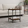 Couchtisch Braun Eichen-Optik 40x40x55 cm Holzwerkstoff Produktbild-Vorschau 2