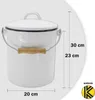 KARL KRÜGER cestino per rifiuti con coperchio 5l smaltato Anteprima dell’immagine prodotto 5