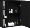 vidaXL Armadio a specchio per il bagno in rovere nero 60 x Anteprima dell’immagine prodotto 3