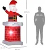 HOMCOM Dmuchana dekoracja świąteczna, 2,10 m Święty Mikołaj Podgląd zdjęcia produktu 3