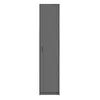 A single, tall, narrow, dark gray cabinet with a single door and a black handle. Produktbild-Vorschau