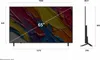 Diagram showing the dimensions of a television. Produktbild-Vorschau