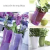 A collage of images featuring orchids in decorative pots and other plants in planters. Podgląd zdjęcia produktu