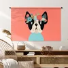 MuchoWow® Wandteppich Wandbehang Hund - Blumen - Krone Produktbild-Vorschau 6