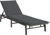 vidaXL Sonnenliege mit Auflage Grau Poly Rattan Produktbild-Vorschau 1