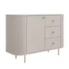 AX LIVING Kommode Halay Beige, 1 Tür & 3 Schubladen Moderne Produktbild-Vorschau 2