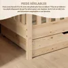 Crazy Pine Lit cabane avec tiroirs 140x200 cm - Lit Voir les images du produit 7