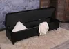 Panca contenitore Kriens XXL, ecopelle, 180x45x45 cm ~ nero Anteprima dell’immagine prodotto 8