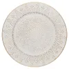Clayre & Eef Soucoupe Ø 33 cm Blanc Doré Plastique Voir les images du produit 1