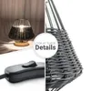 Rattan Pendelleuchte Wohnzimmer Tischleuchte Boho Käfig Produktbild-Vorschau 4