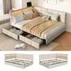 Letto imbottito INONEFT 140x200 cm con LED e USB, divano Anteprima dell’immagine prodotto 7