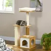PawHut Kratzbaum, 114 cm hoch, Katzenbaum mit Katzenhöhle, Produktbild-Vorschau 2