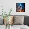 DEQORI Glasbild Echtglas 30x30 cm 'Schwereloser Astronaut' Produktbild-Vorschau 3
