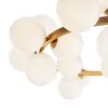 Lampa wisząca, szkło metalowe, złoty mat-biały, D 69 cm Podgląd zdjęcia produktu 2