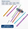 14 Stück Häkelnadel Set Crochet Hooks Stricknadeln aus bunt Produktbild-Vorschau 3