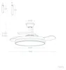 Deckenventilator mit Licht Lautlos DC einziehbare Flügel Produktbild-Vorschau 7
