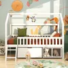 Merax kinderbed met hemelbed, 90x200 cm, met lades en Productafbeelding-voorbeeld 3