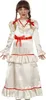 Halloween Puppenkostüm Grusel Rüschen Langarm Maxikleid Rot Produktbild-Vorschau 3