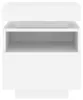 vidaXL Nachttische mit LED-Leuchten 2 Stk. Weiß 40x39x48,5 Produktbild-Vorschau 7