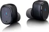 Two black wireless earbuds are shown against a white background. Produktbild-Vorschau
