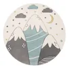 Kinderteppich Kinderzimmer Pastell Blau Grau Berg Mond Produktbild-Vorschau 5