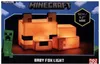 The image shows the packaging for a Minecraft Baby Fox Light. A Minecraft Creeper figure is also present on the left side of the packaging. Anteprima dell’immagine prodotto