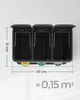 SONGMICS Systém třídění odpadu, kovový, 3 x 8 litrů, Náhled obrázku produktu 4