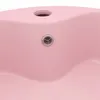 vidaXL umyvadlo s přepadem Matt Pink 36x13 cm Keramika Náhled obrázku produktu 5
