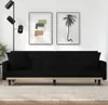 Design Schlafsofa mit Kissen Schwarz Stoff, Schlafsofas Produktbild-Vorschau 1