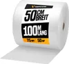 A roll of bubble wrap with product information printed on it. Produktbild-Vorschau
