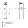 Langschildgarnitur Intersteel Helena WC 78 mm nickel Produktbild-Vorschau 2