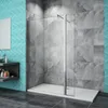 110x200cm Walk in Duschwand+40x200cm Flipper Panel + 140cm Produktbild-Vorschau 2