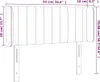 vidaXL Kopfteil mit Ohren Dunkelgrau 93x16x78/88 cm Samt - Produktbild-Vorschau 10