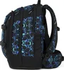 A side view of a backpack with a blue and teal patterned design. Produktbild-Vorschau