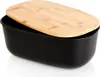 Portapane Nero con Coperchio Tagliere in Plastica di Alta Anteprima dell’immagine prodotto 15