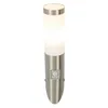 A silver and white outdoor wall lamp with a motion sensor. Produktbild-Vorschau