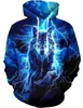 Herren 3D Kapuzenpullover Alpha Wolf Fleece Warm Lustig Produktbild-Vorschau 1