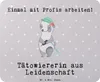 Mr. & Mrs. Panda Mauspad Tätowiererin Leidenschaft - Grau Produktbild-Vorschau 1