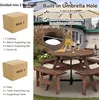 KOMFOTTEU Gartentischset für 8 Personen, Picknicktisch Set Produktbild-Vorschau 4